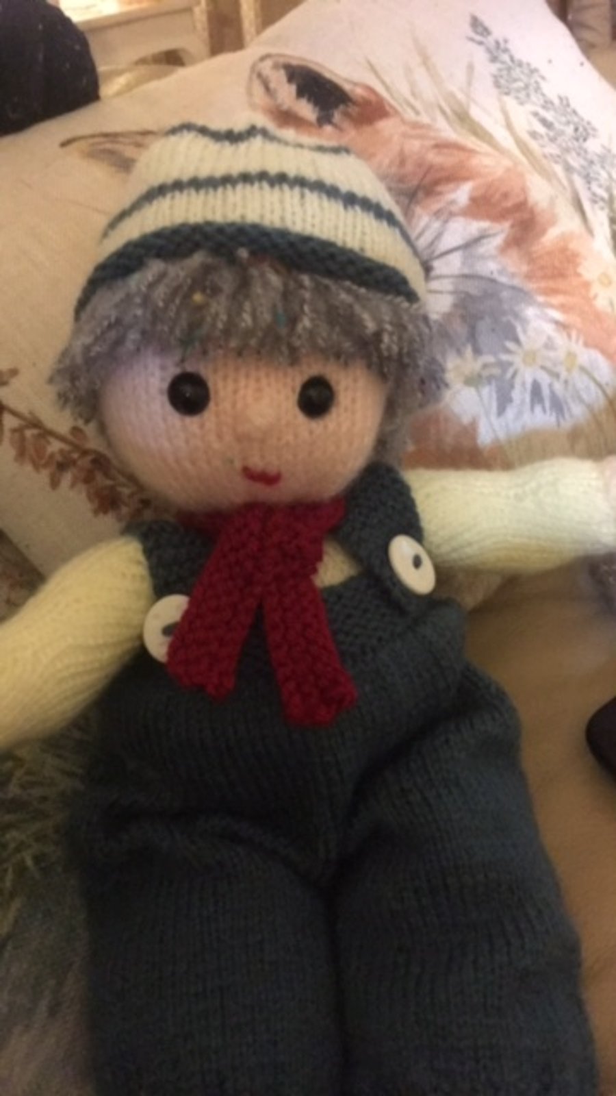 Hand Knitted Poppet Doll - Dylan