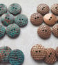 78" 22.4mm 36L Italian 1980's vintage Snakeskin effect buttons in 2 Rare colours