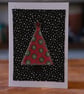 Fabric Christmas Tree Card