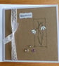 Snowdrops on Kraft Card  Birthday Card - Image 3