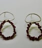 Silver and Faceted Garnet Earrings - Image 5