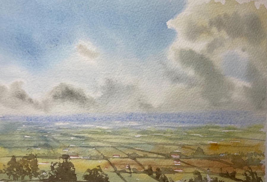 En plein air 2023 summer (Original watercolour) watercolour, original painting, 