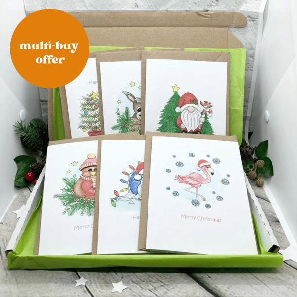 LUCKY DIP Special Offer - Box of 6 Christmas Cards