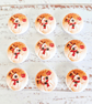 10 x Snowman Printed Wooden Buttons 20mm - Image 5