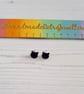 Halloween Mini black cat faces stud earrings - Image 3