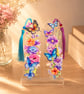 Butterfly & Floral Acrylic Bookmark with Beaded Tassel – Gift for Book Lovers - Image 1