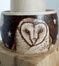 Pyrography barn owl at night wooden bangle  - Image 1