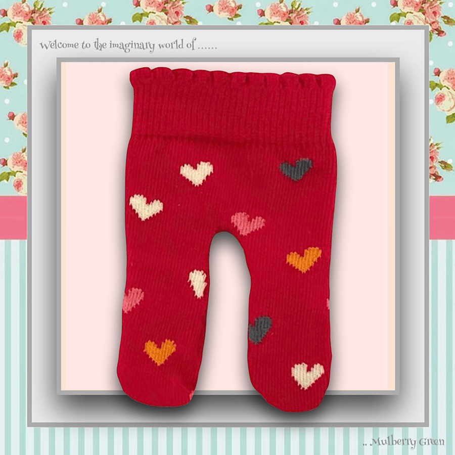 Bright Pink Heart Tights