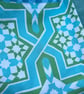 Dumpling drawstring bag -  vintage Sanderson Mandala and gingham  - Image 5