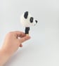 Crochet Panda Teether: Wooden Rattle Ring, Newborn Gift - Image 3
