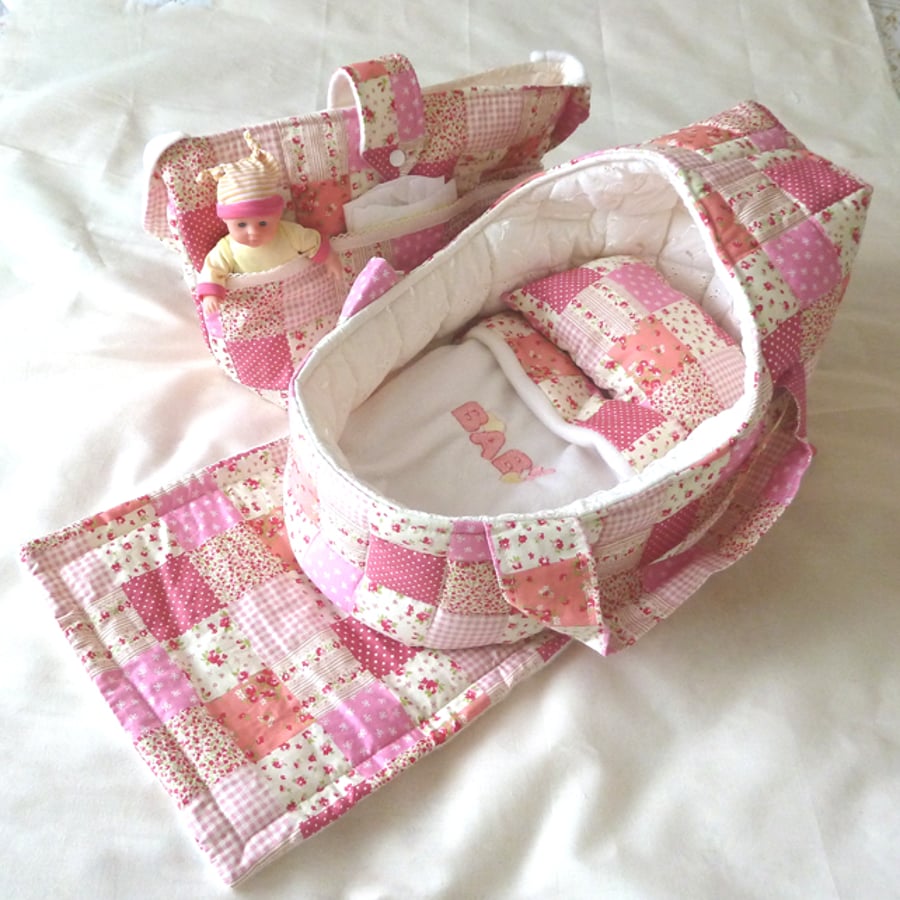 SALE  Doll's Carrycot and Changing Bag