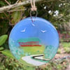 Fused Glass Hand painted Landmark Bauble, Nearly Home Trees