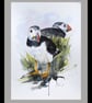 Puffins, Professional Giclée Print. - Image 2