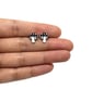 Tiny Black Mushroom Stud Earrings - Handmade - Image 2