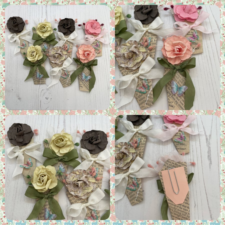 Paper rose hidden paper clip  B2