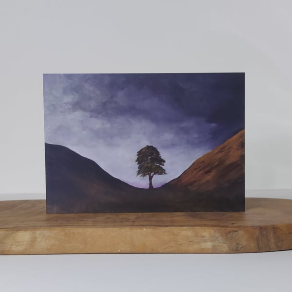 Sycamore Gap, Iconic Tree Painting, Northumberland Landsscape