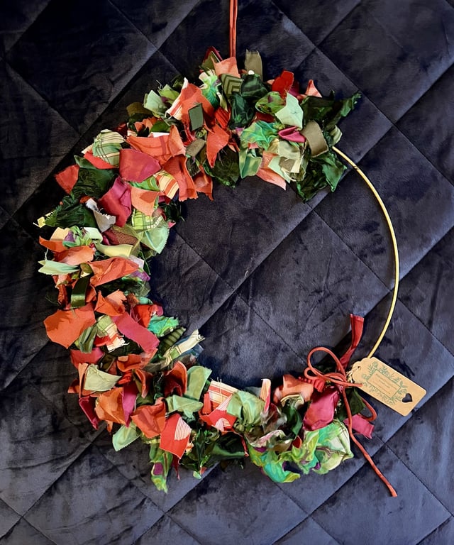 Modern, Stylish Rag Wreath