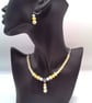 Yellow Glass Bead Necklace and Earrings, Gift Set, Yellow Necklace & Earrings - Image 5