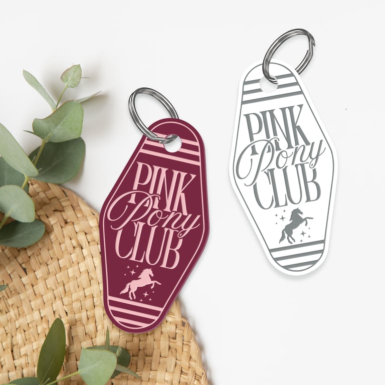 Pink Pony Club - Amoresa Motel Style Keyring: Retro Keychain, Chappell Roan
