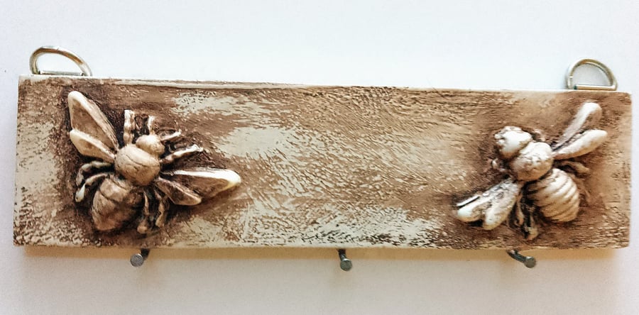 Moth and Bee Design Key Hanger Lightweight 