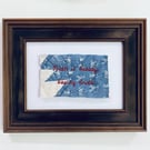 'Truth is beauty, beauty truth' Hand embroidered vintage quilt art