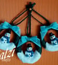 Set of 3 Snowman Christmas Decoration Teal or Red - Image 6