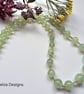 Designer Prehnite & Peridot Sterling Silver Necklace  - Image 2