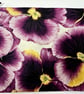 Medium zipped pouch with vibrant purple pansy print - Image 3
