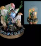 Fantasy Mermaids Retreat light up Glass Dome OOAK Handmade - Image 2
