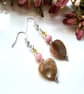 Mother of Pearl & Quartzite Earrings Silver Plate - Image 6