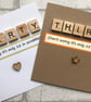 Handmade 30th Birthday Card with Scrabble Tiles