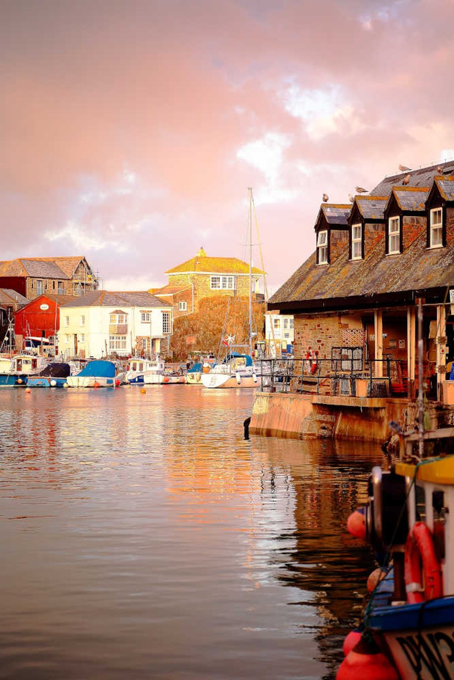Mevagissey Harbour Picture, Harbour Colours