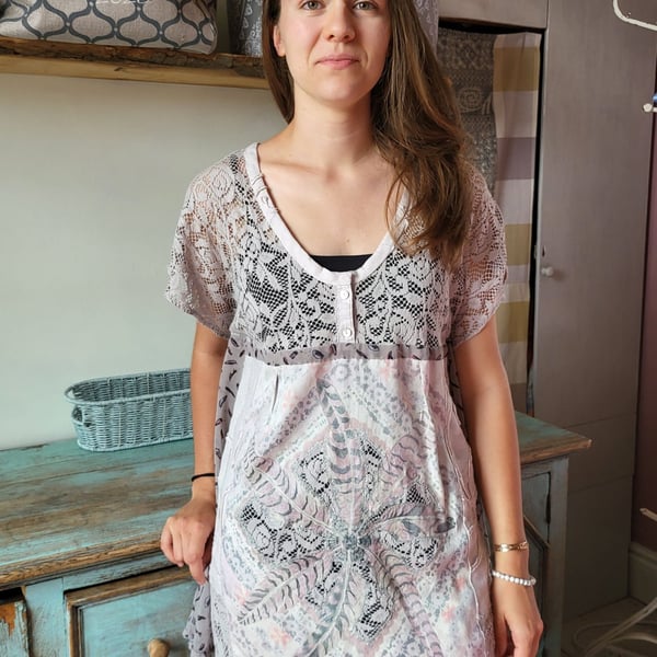 Lace and Feathers summer top