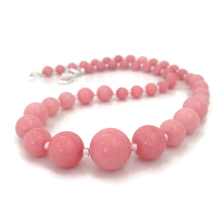 SALE - Light Pink Quartz Necklace