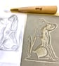 Springer Spaniel A5 Linocut Print - Image 2