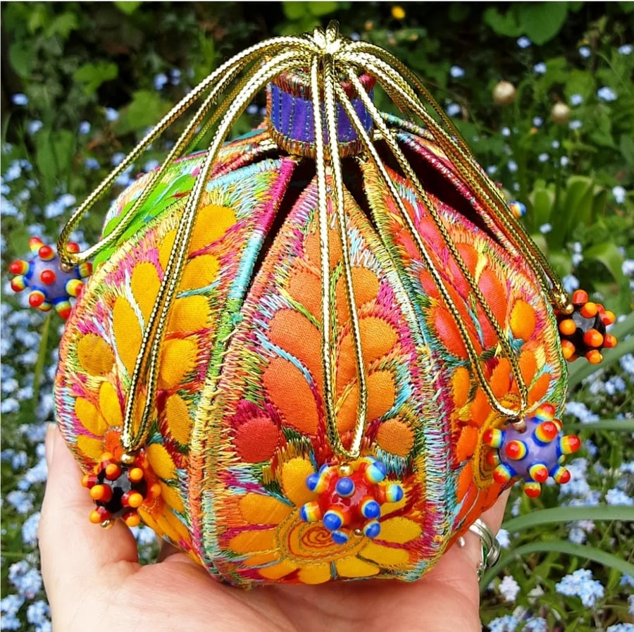 Textile Treasure Pod Free Machine Embroidery Vibrant Colourful 