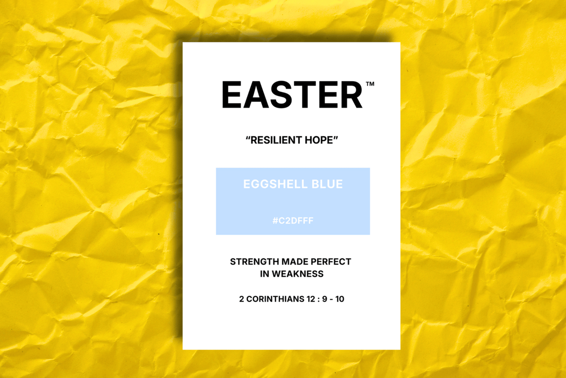 Easter Greeting Card – EGGSHELL BLUE Colour Swatch Series (A6 Blank Inside)