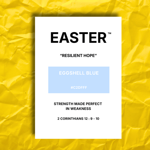 Easter Greeting Card – EGGSHELL BLUE Colour Swatch Series (A6 Blank Inside)