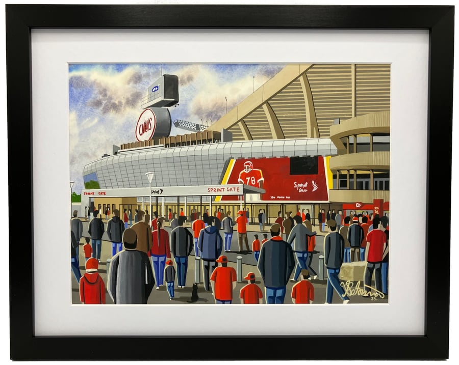 Kansas City. Framed & Unframed Fine Art Print, American Football, Stadium Gift