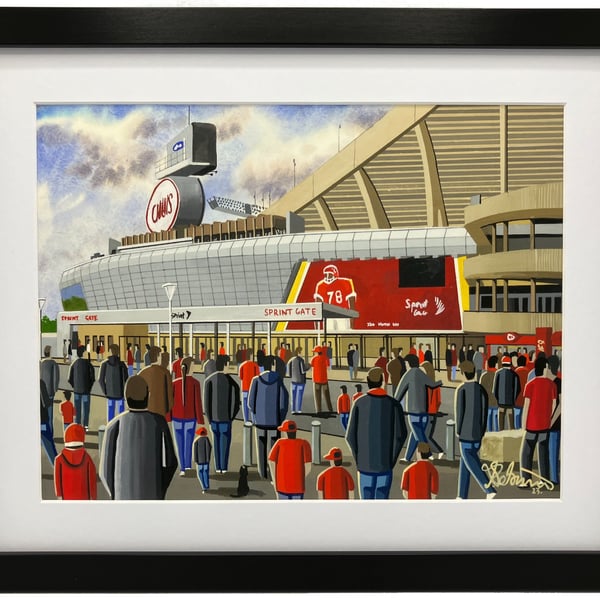 Kansas City. Framed & Unframed Fine Art Print, American Football, Stadium Gift