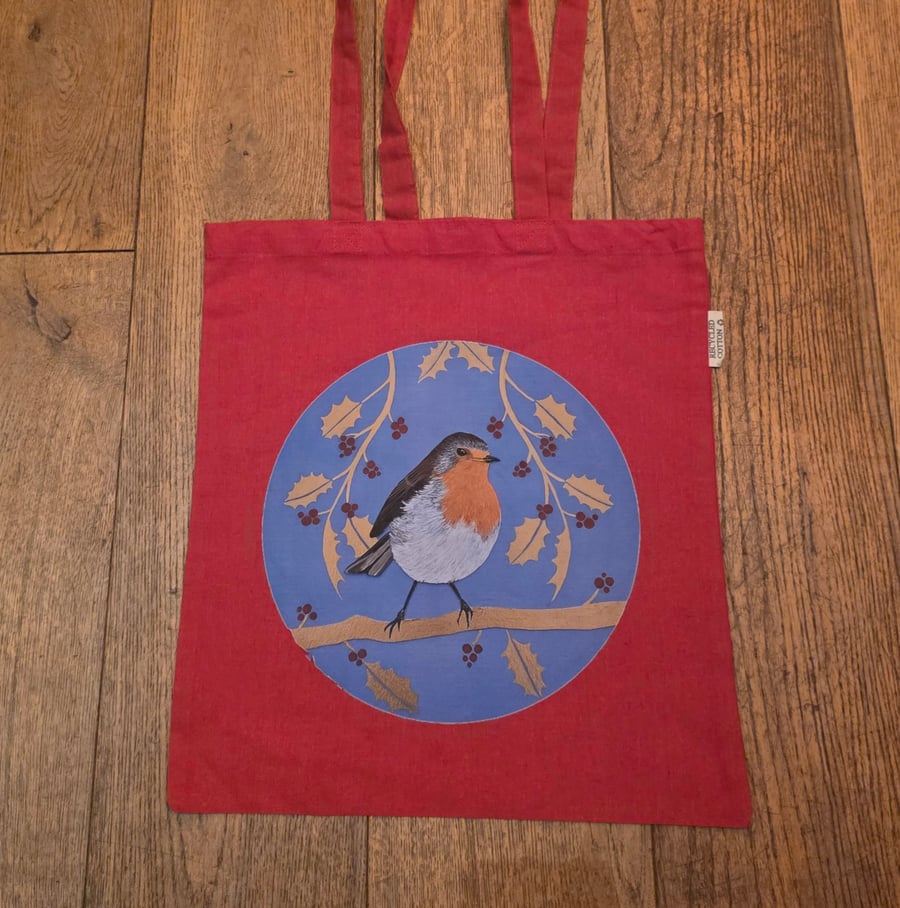 Robin Recycled Cotton Tote Bag 