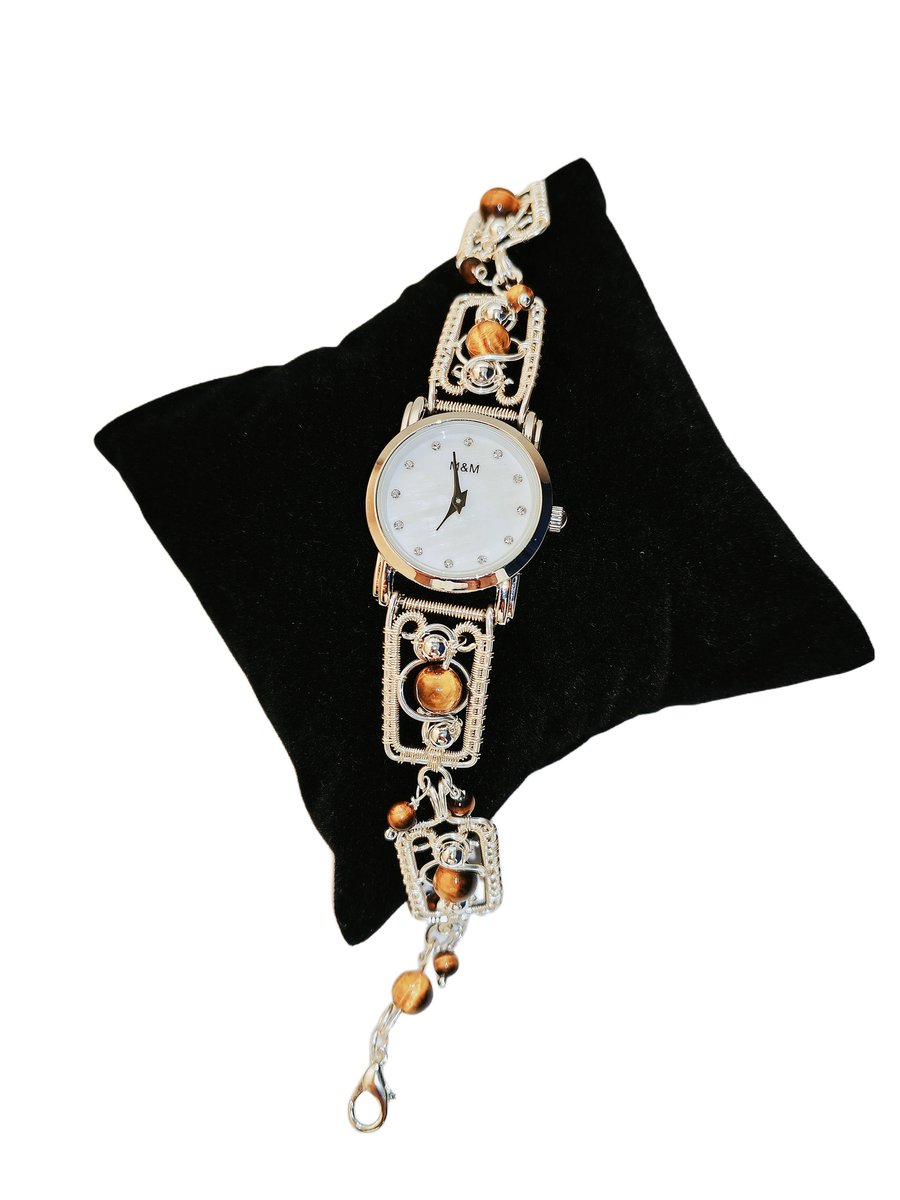 Watches for women tiger eye stone beads Bracelet Watch Beaded Wrist Watch Person