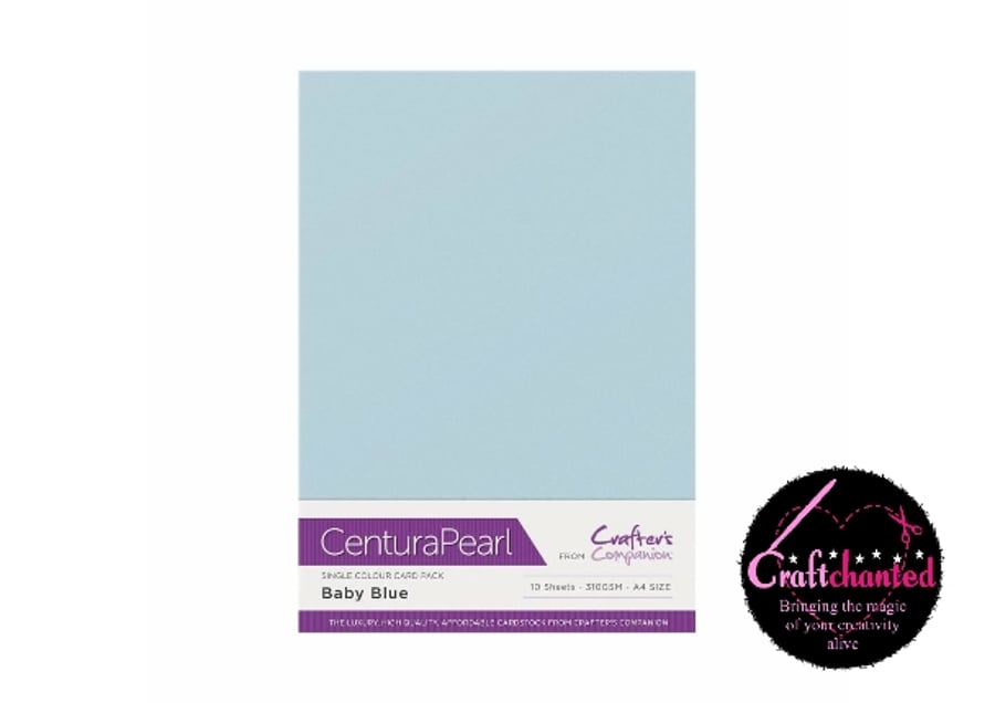 Crafter's Companion Centura - Pearl Single Colour - 10 Sheet Pack - Baby Blue