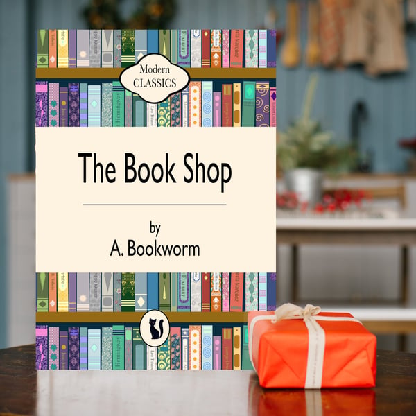 The Book Shop- Vintage Penguin Style Book - A5 Card - Can be personalised