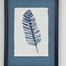 Blue and white floral art, Cyanotype Botanical Art