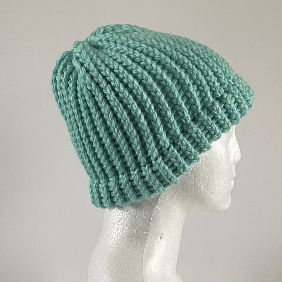 Unisex Chunky Beanie with Fixed Brim, perfectly imperfect