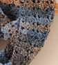 Blue Infinity Scarf - Handmade Chunky Crochet - Perfectly Imperfect - Image 6