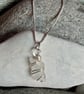 Sea Glass Necklace - Dainty Necklace - Wire Wrapped Sea Glass Pendant