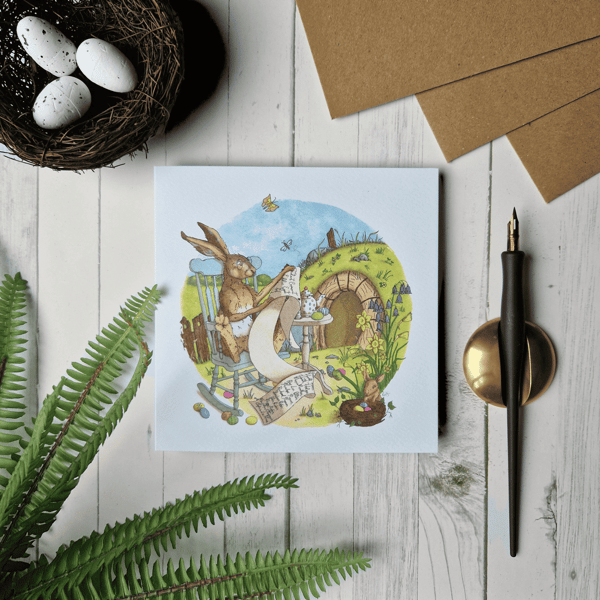 Pack of 3 Easter Hare Greeting Cards