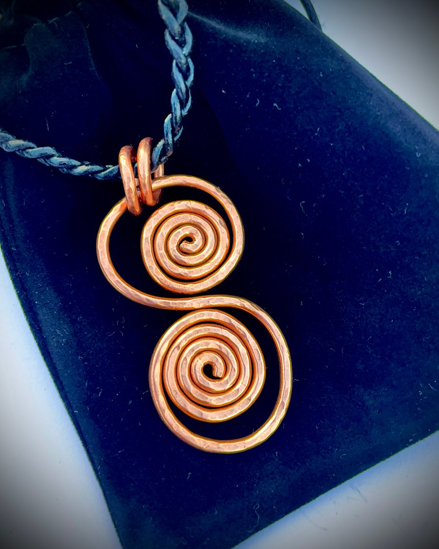 Viking, Celtic Chunky Copper Pendant & Necklace